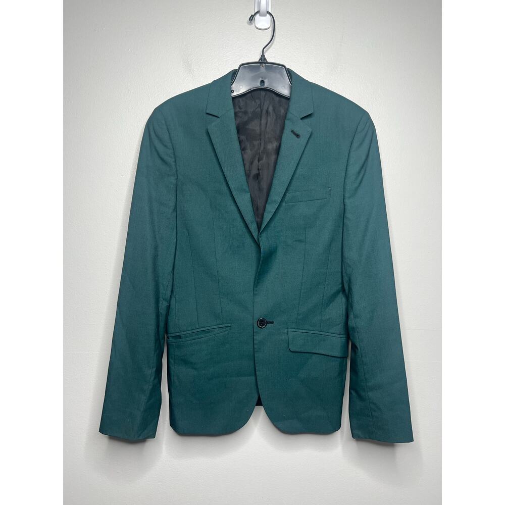 ASOS Slim Fit Green Blazer Men's 34 Emerald Suit Jacket Formal Wedding Prom